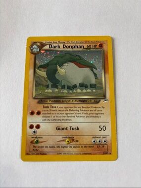 Pokemon Dark Donphan Card - Ungraded